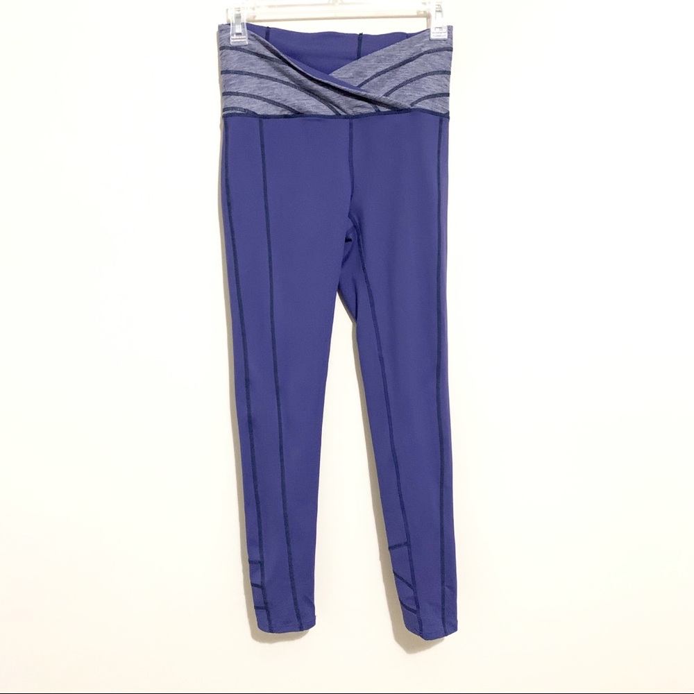 Oiselle 7/8 Blue Workout Leggings S